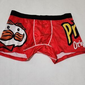 Men's Pringle Chips Red Fun Sexy Novelty Boxer Briefs Size Large L NEW